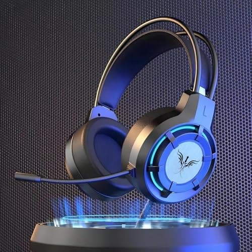 VERITY Sound Pro RGB Gaming Headset with Noise Cancelling Mic | USB Wired PC Headphones with Rainbow LED Lights, Large Drivers, Deep Bass Surround Sound & Volume Control for Laptop & Gaming 2