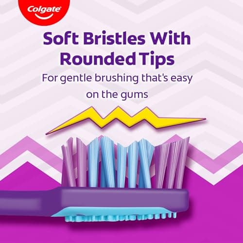 Colgate ZigZag Manual Toothbrush for adults, Pack of 6 Medium Multicolour Soft Tooth brush, Antibacterial with Compact Brush Head for Deep & Complete Cleansing 5