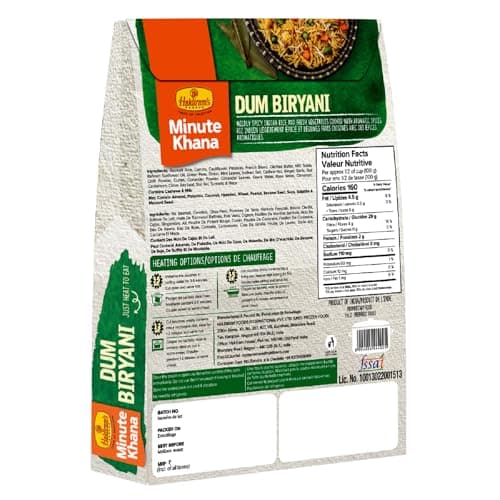 Haldiram's Nagpur Ready To Eat Dal Palak 300g, Dum Biryani 200g, Dal Tadka JeeraRice 350g, Choley Chawal 350g Combo 5