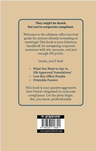 HR-Approved Ways to Tell Coworkers They're Dumb: The Hilarious Handbook to Office Sarcasm, Witty Jokes & Corporate Humor (Funny Gifts for Co-Workers) 2