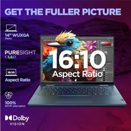 Lenovo Yoga 7 Intel Evo Core Ultra 5 125H Built-in AI 14"(35.5cm) WUXGA-OLED 400Nits 2-in-1 Laptop (16GB/1TB SSD/Win 11/Office Home 2024/Digital Pen/3 Mon. Game Pass/Teal/1.5Kg), 83DJ00FXIN 3
