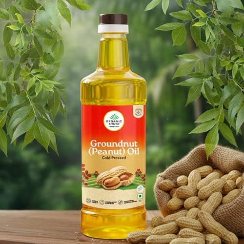 Organic India Groundnut (Peanut) Oil, 1000ml | Cold Pressed Unrefined Organic Oil with Natural Flavour | Certified Organic and Lab Tested on 250+ Parameters | Perfect for Daily Cooking | Natural Aroma 3