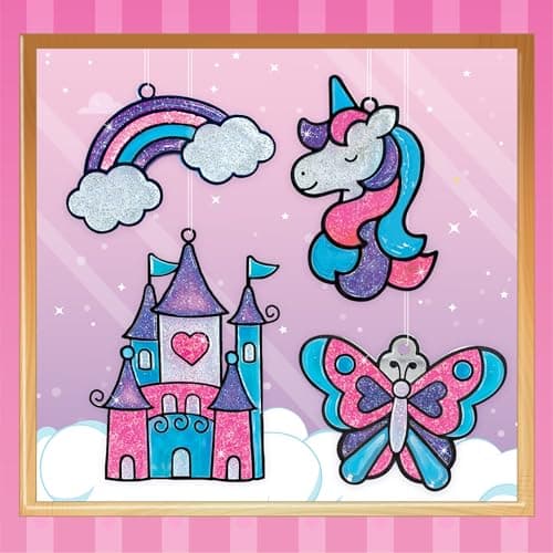 Imagimake DIY Window Art Unicorn | Glass Painting Kit | Art & Craft Kit for Girls | Perfect Birthday Return Gifts for Kids Ages 5,6,7,8,9,10, Multicolour 4