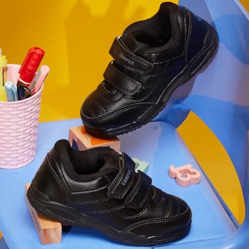 Campus Kids CS-26101V Black School Shoes - 13UK/India 1 Pair 2