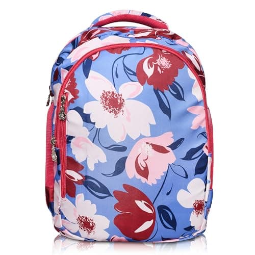 Stylbase 27L Kid School Backpack Bag for Girls and Boys | Ideal School Picnic travel & Travelling Bag |17Inches 4 Compartments, Water-Resistant Multipurpose for Kids (Blue and Pink)