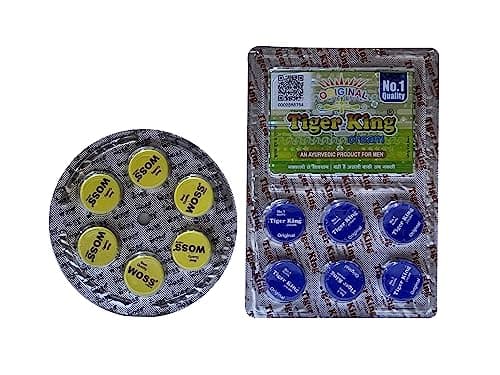 TIGER KING Cream Pack of 12 (Blue, 6 x 1.5 g) + WOSS CREAM (Yellow, 6 x 1.5 g)