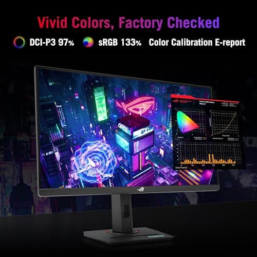 ASUS ROG Strix 27” QHD (2560x1440) HDR400 USB-C Gaming Monitor (XG27ACS), 180Hz,1ms, Fast IPS, 133% sRGB, Extreme Low Motion Blur Sync, G-Sync Compatible, DisplayWidget, Tripod Socket, 3 Year Warranty 4
