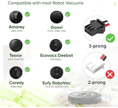 MAENT® 14.8V Lithium ion 14.4V Battery Compatible with Eufy RoboVac 11 11S 30 15C 15T 12 35C,Ecovacs Deebot N79 N79S DN622, Goovi F007C D380 D382,Amarey A800 A900,Coredy R300 R500(2600 mah) 3