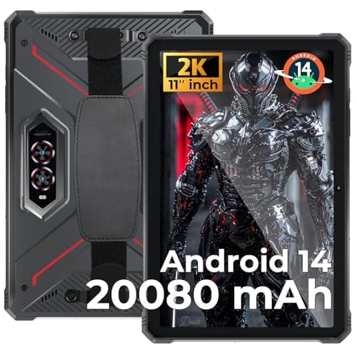 HOTWAV R9 Pro 2025 Rugged Android Tablet 14-2K 11" 20080mAh Waterproof Tablet, 20GB + 256GB/2TB SD Outdoor, 64MP + 16MP Camera IP68 & IP69K / Dual SIM 4G/WiFi 5/Face