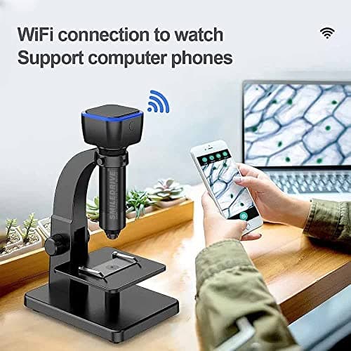 SMILEDRIVE® WiFi Digital Microscope for Students Kids Lab 2000x Magnification Dual Lenses with Dual Lens Wirelessly Connects with Android iOS Devices & with USB Wire with PC 3