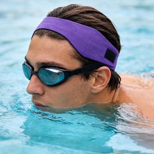 3pcs Swimming Headband, Swimming Cap for Men and Women, Reusable Swim Headwear for Pool and Beach 3