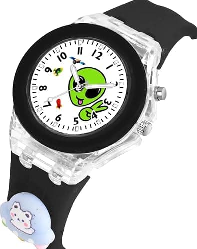 SELLORIA Kids Analog Watches, Pink and Blue Silicone Strap, Pack of 2 (Pink,Black) 4