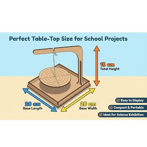 ERH India DIY Wooden Balance STEM Kit Center of Gravity Physics Working Model Torque Equilibrium Science Project Educational Toy for School Kids 5