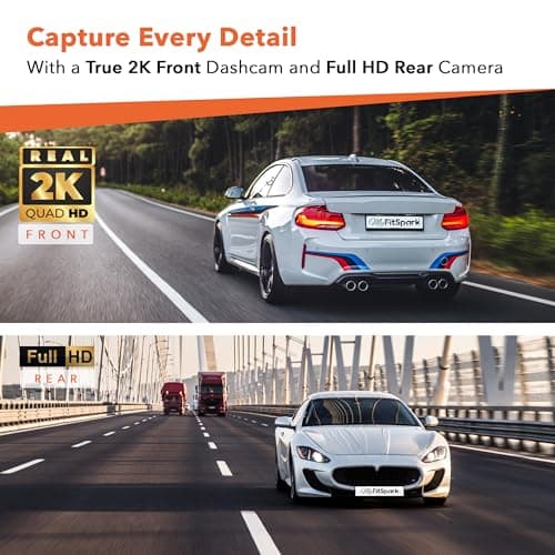 MyFitSpark DC-101 Pro ADAS Dual Channel Dash Cam for Car Front and Rear 2