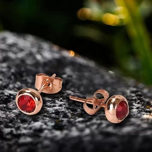 Nilu's Collection Daily Use, Light Weight Small Stud Earrings| Perfect for Baby Girls, Office Goers, Combo Earrings (Red & White) 3