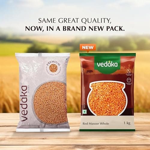 Amazon Brand - Vedaka Premium Red Masoor Whole, 1kg 3