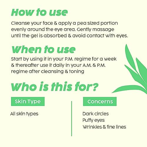 Plix Guava Fresh Under-Eye Gel | Reduces Dark Cirles & Puffiness | Reduces Fine Lines | With 3% Niacinamide, Vitamin E & Caffeine | 100% Vegan | 15 gms 5
