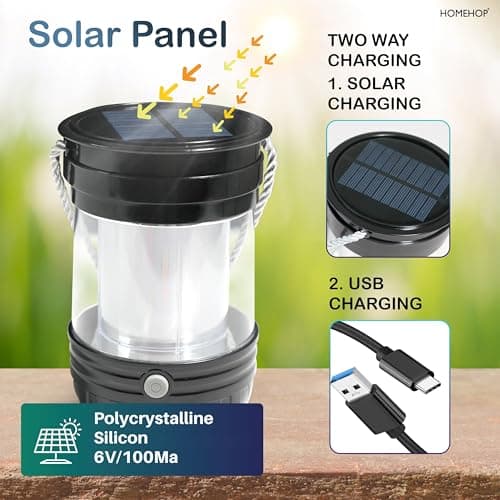 Homehop Solar Light Outdoor Home Waterproof Decorative Flickering Flame Portable Torch LED Rechargeable Table Lamps for Home, Balcony, Garden, and Indoor Use 2