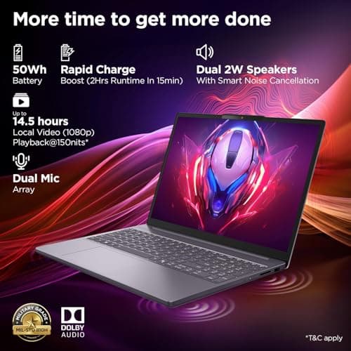 Lenovo IdeaPad Slim 3 14" (35.5cm) FHD Laptop | Intel Core i5-12450H 12th Gen | 16GB RAM | 512GB SSD | Windows 11 | MS Office 2024 | Grey | 1.37Kg | Model 83EQ0074IN​ 5