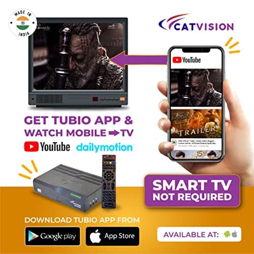 Catvision DD FreeDish WiFi Set Top Box | 115+ TV Channels Free | HDMI Cable+AV Cable | Watch YouTube on TV | Standard Installation Required 2