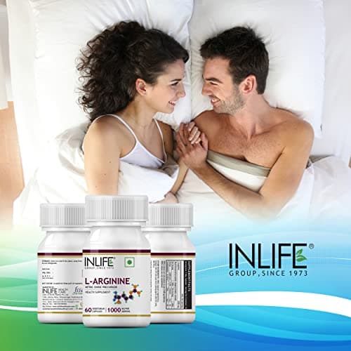 INLIFE L-Arginine 1000mg, Nitric Oxide & Muscle Stamina, 60 Veg Capsules (Pack of 1) 5
