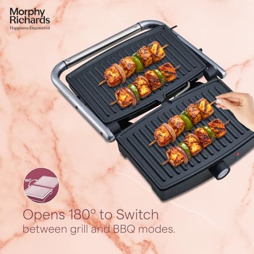 Morphy Richards Imperio Series Sandwich Maker 72 Contact Grill|Powerful 1500W|Oil Drip Collector for Easy Cleaning| Anti Skid Feet|2 Years Product Warranty|Black 5