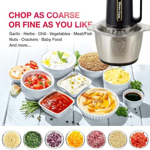 Edtepy Electric Food Processor & Chopper 500W – 3 Speed Modes, 4-Layer Blades, 3L Stainless Steel Bowl – Multipurpose Grinder for Meat, Vegetables, Onion, Fruits & More (Pack Of 1) 5