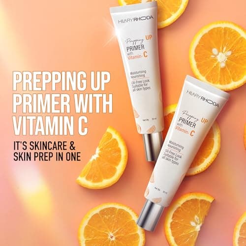 Hilary Rhoda Prepping UP PRIMER with Vitamin C | Pore Minimizer & Blur Primer | Oil Control & Suitable for All Skin Types | Infused with Vitamin C | 30 ml 3