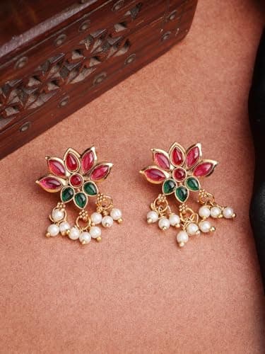 Shining Diva Fashion Necklace Jewellery Set for Women Traditional Latest Stylish Design Fancy Temple (rrsd17036s) 6