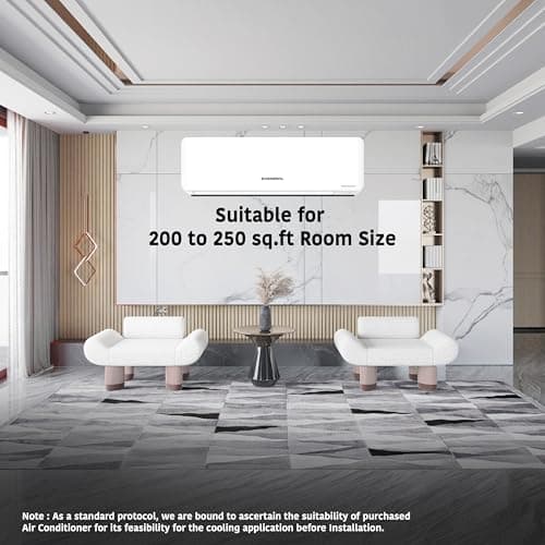 GENERAL 1.8Ton BEE 2026 3 Star Rated,Inverter Split AC(Copper,6400W,Powerful Cooling,15m Long Reach Airflow,4 Way Swing,55°C Max,Suitable for 200~250 Sft,ASGG22CNWA-B,White,Free Standard Installation) 5