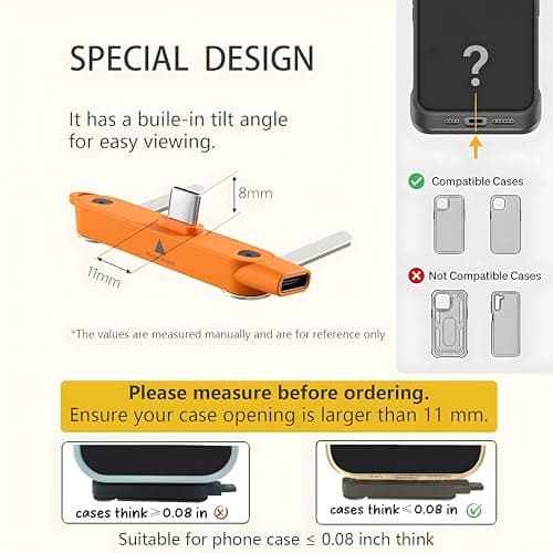 2 in1 240W USB C to USB C Fast Charging Cable with Adjustable & Detachable Phone Stand, Multi-Angle Type C Charger Cord for Smartphones, Tablets & Laptops, High-Speed Data Transfer Charging Cable 3