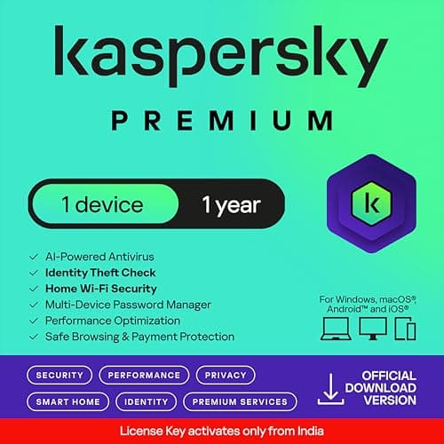 Kaspersky | Premium - Total Security (Ultimate Security) | 1 Device | 1 Year | Email Delivery in 1 Hour