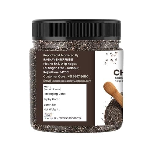 NUTRIZAIKA Organic Chia Seeds 1kg | Raw Chia seed | seed for eating | Seeds for Weight Management | Healthy Snack | Healthy food for eating diet snacks for weight loss. 3