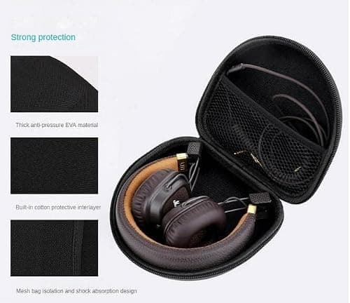 VERTUS® Travel Carrying Headphones Case Cover for Marshall Major IV/Major III/Major II Wireless Bluetooth On Ear Headphone (Hard|EVA|Black) 2