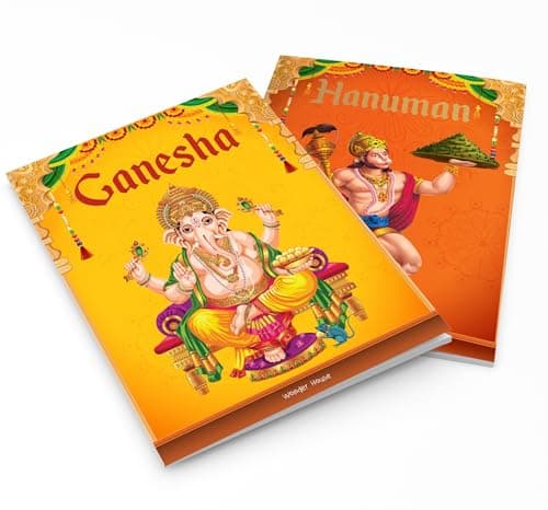 Children's First Mythology Stories (Illustrated) - Pack of 5 books (Ram, Shiva, Hanuman, Ganesha, Vishnu) - Storybook for Kids - Folklore - Traditional Values - 6 years to 10 years 5