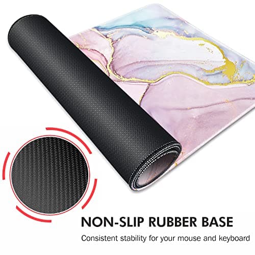 Galdas Gaming Mouse Pad Cool Flash Pattern XXL XL Large Mouse Pad Long Extended Mousepad Desk Pad Non-Slip Rubber Mice Pads Stitched Edges Thin Pad (31.5x11.8x0.08 Inch) (Wood) 4