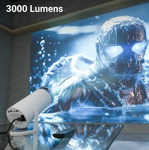 Zebronics Pixaplay 62 Android Smart LED Projector, Full HD 1080P, 3000 Lumens, Upto 304 Screen Size, WiFi, Screen Mirroring, Built-in Speaker, White 2