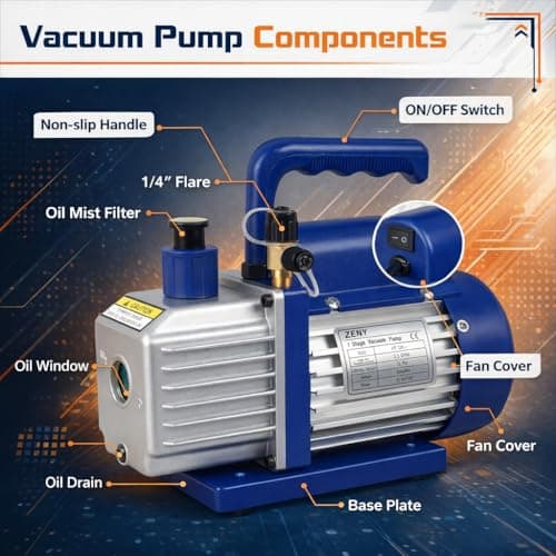 Spector Litt Vacuum Pump – Heavy-Duty, Low Noise, Efficient Vacuum Pump for Laboratory & Industrial Use 2