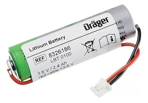 MICROUSB Compatible with Drager 8326186 LBT 0100 Lithium 3.6V/ 2.4AH Replacement Battery(Pack of 1)