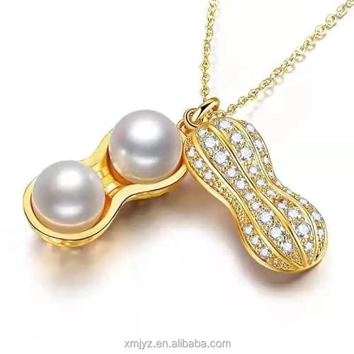MEENAZ Gold pendant necklace for women Girls Ladies girlfriend Wife Moti Shell Pearl Necklace for woman stylish locket diamond ad cz Pendants chains western Valentine Gift Anti tarnish jewelry 87 4