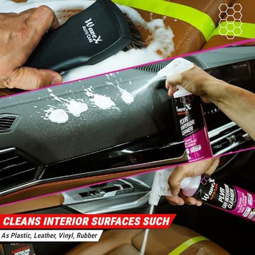 Wavex Car Interior Cleaner 350ml | Interior Cleaner for Plastic, Leather, Vinyl & Rubber | Important Car Cleaning Accessories, Works well as a Dashboard & Leather Seat Cleaner 4