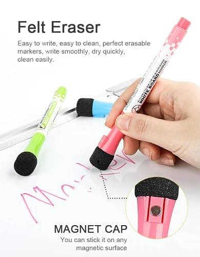 AccuPrints Pack of 4 color Magnetic Whiteboard markers Fine Tip Low-Odor Whiteboard Markers for Kids, Teacher Supplies for Classroom, Office and School Supplies.(A6P1) 3