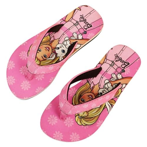 Kidsville Official Barbie Printed Kids Girls Flip-Flop | Soft, Non-Slip, Indoor, Outdoor, House Slipper, Comfortable & Durable Footwear for Children