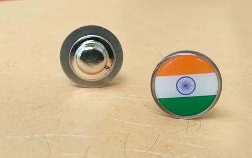 Indian Flag Magnetic Rectangular Lapel Pins | Set of 5 4
