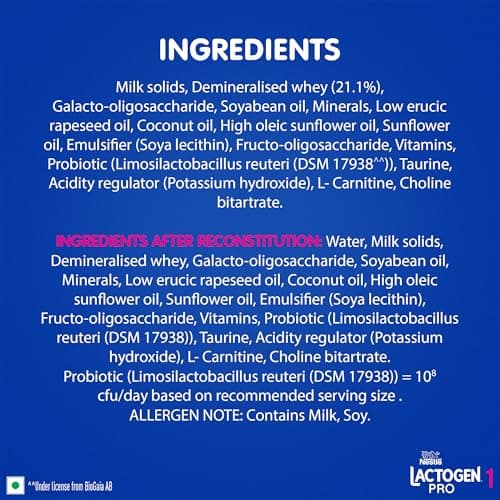 Lactogen Pro Stage 1, 475g Tin Pack With Smartlid, Infant Formula With Probiotic, Prebiotics And Whey Protein 3