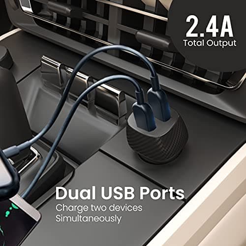 Portronics Car Power 5 12W Fast Car Charger Comes with Micro USB Cable (Black) 2