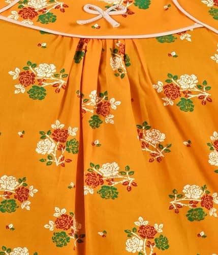 Bejod's Collection Women's Yellow Nighty Cotton Maxi Nightdress – Printed Floral Full-Length Nightgown, Plus Size Loose Fit Sleepwear Summer Nightwear for Women XL-3X (Yellow, XXL) 4