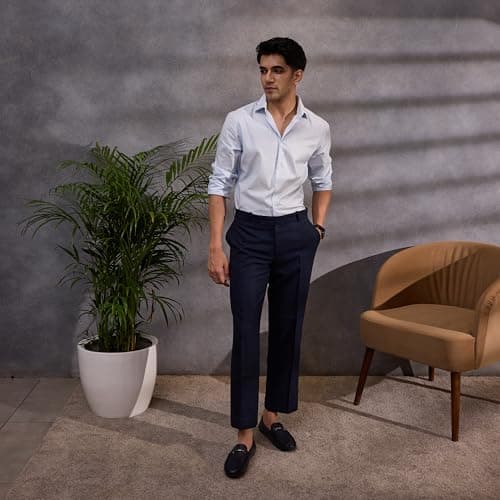 Mochi Men's Black Faux Leather Stylish Fashionable Loafer Shoes | Flat Slip-On Casual Footwear | Lightweight | Ornamented Design | Casual, Fashion, Office/Business, Stylish, Comfortable Wear | UK 9 2