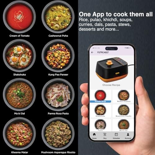 Hawkins Futura Smart Pot with Smart App, 2 Litre Smart Electric Cooker | Wi-Fi App Control | Automatic Rice Cooking | Slow Cooking, Sauté, Fry, Steam & Warm Functions | 100+ Guided Recipes | Portable  5