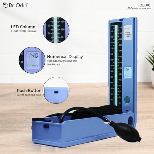 Dr. Odin OED101 LED Sphygmomanometer Advanced Blood Pressure Monitoring for Your Health Journey | Made In India (Blue) 4